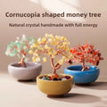 Best-selling crystal fortune tree ornament with a treasure bowl and tea cup base, desktop crystal tree of life, creative handmade crafts