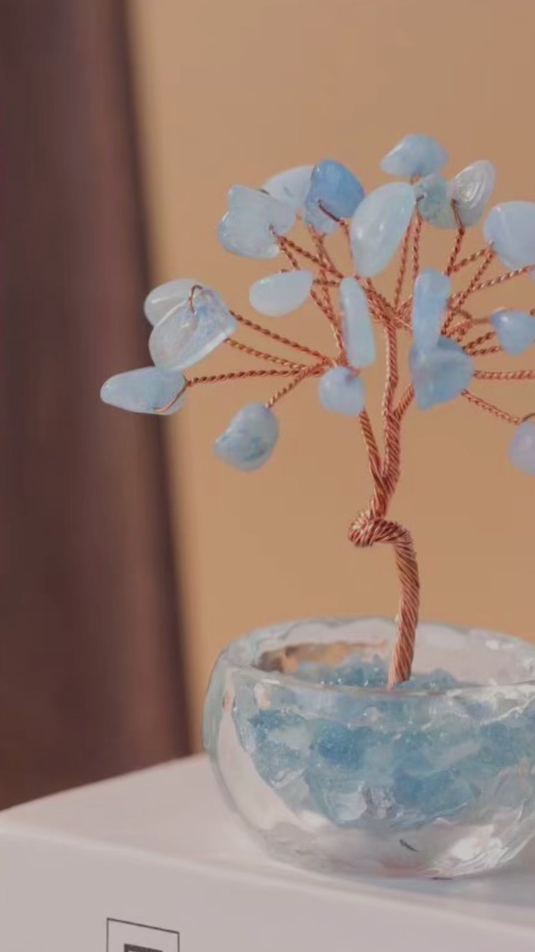 Natural Yellow Topaz Money Tree Multicolor Desk and Car Feng Shui Lucky Charm